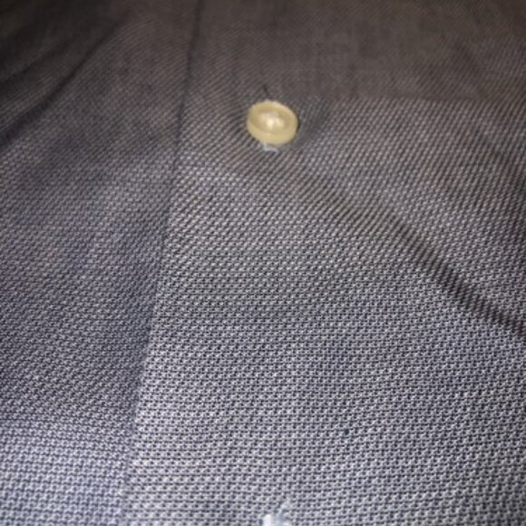 Calvin Klein Button Up Shirt Adult Large Gray White Casual Mens Long Sleeve - Picture 5 of 9